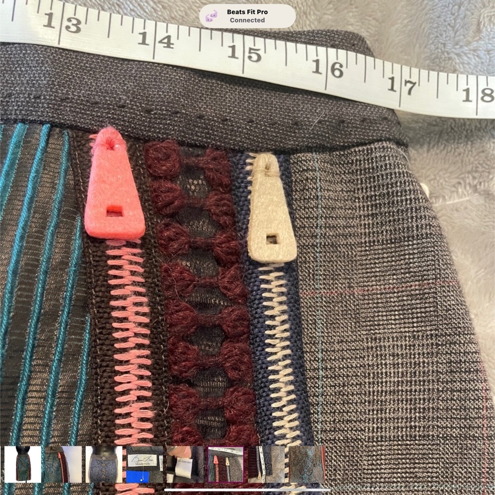 Byron Lars Rich Red Jacket, a skirt and a ruched sheer top. - Picture 9 of 12